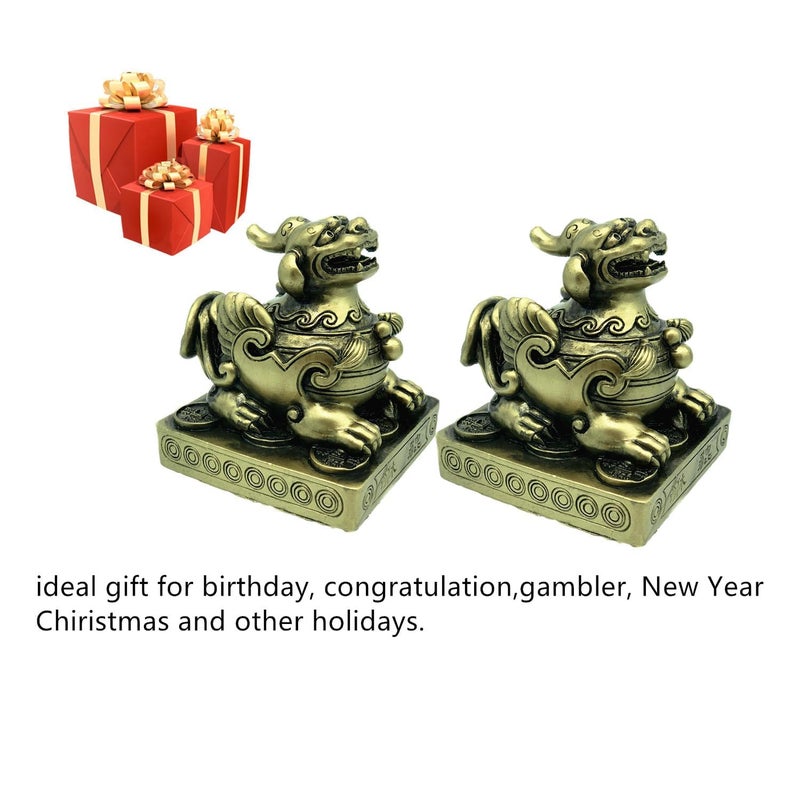 Betterdecor Feng Shui Pi Yao/Pi Xiu Decoration Statue for Protection and Wealth Luck - Image 3